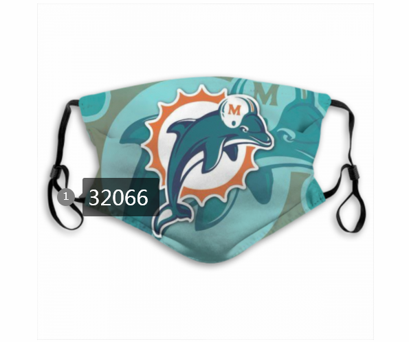 NFL 2020 Miami Dolphins 104 Dust mask with filter->nfl dust mask->Sports Accessory